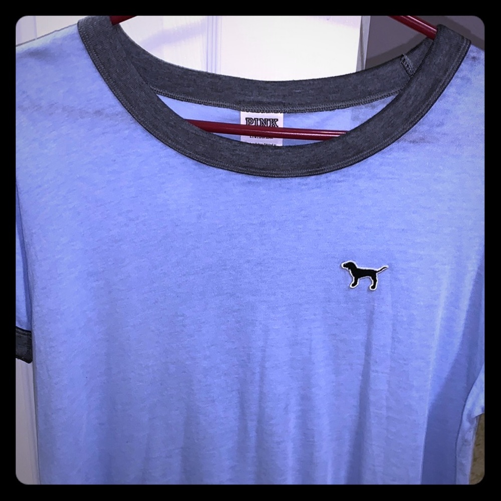 Blue Dog Patch Victoria Secret Pink T-shirt Size L